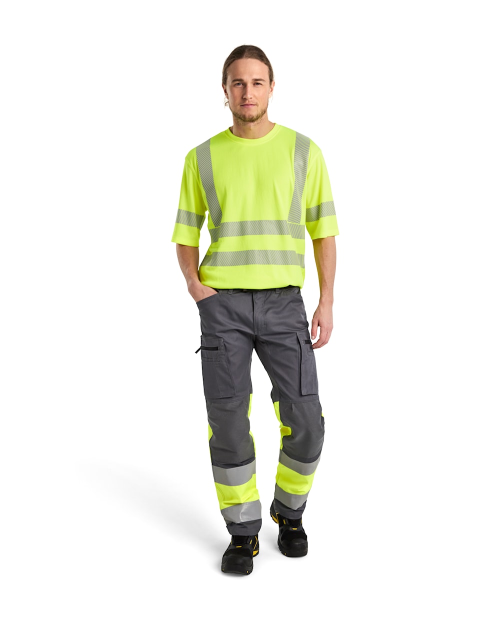 High Vis Arbeitshose mit Stretch