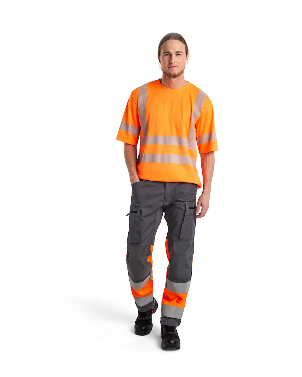 High Vis Arbeitshose mit Stretch