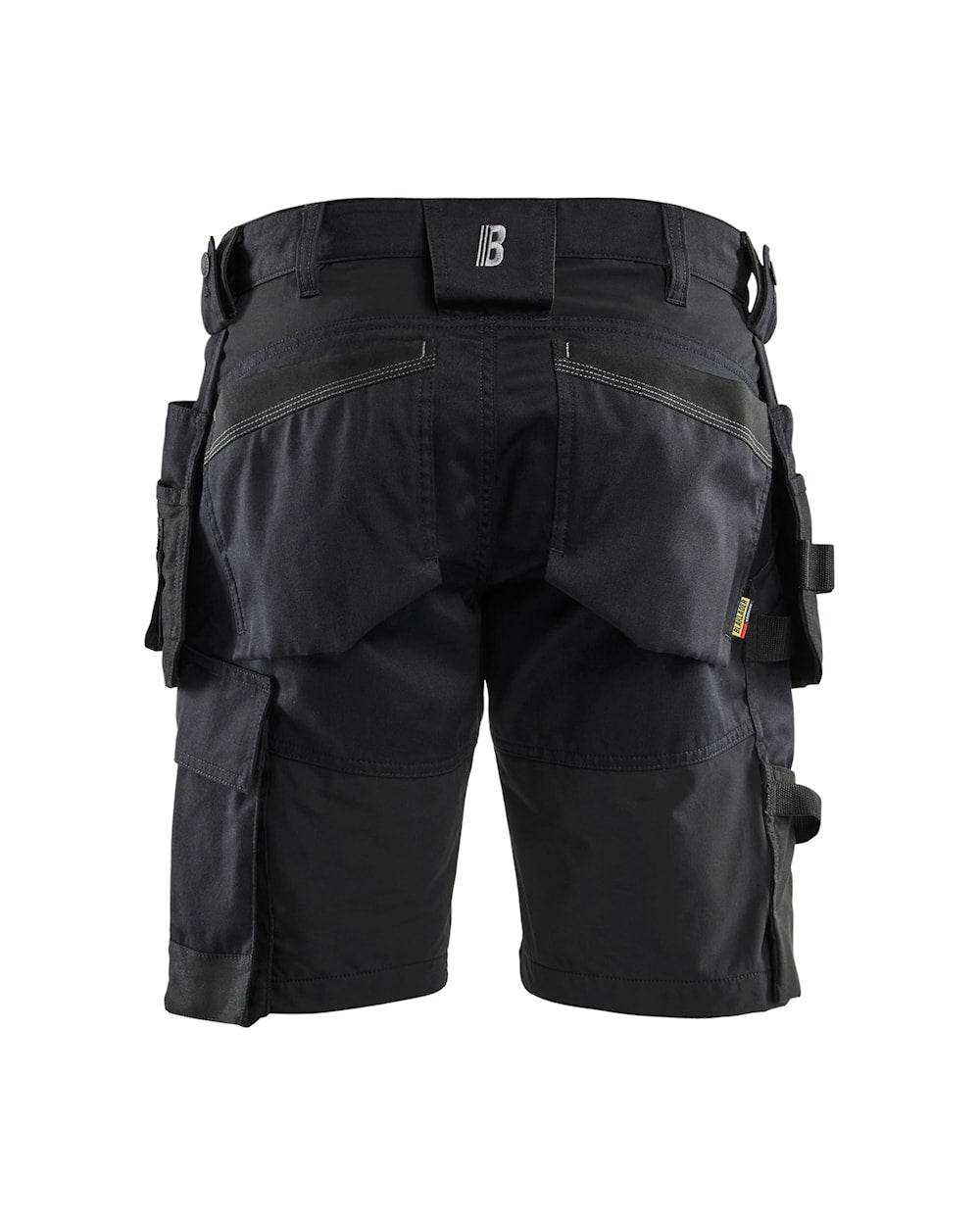 Handwerker Shorts mit Stretch hinten in Schwarz