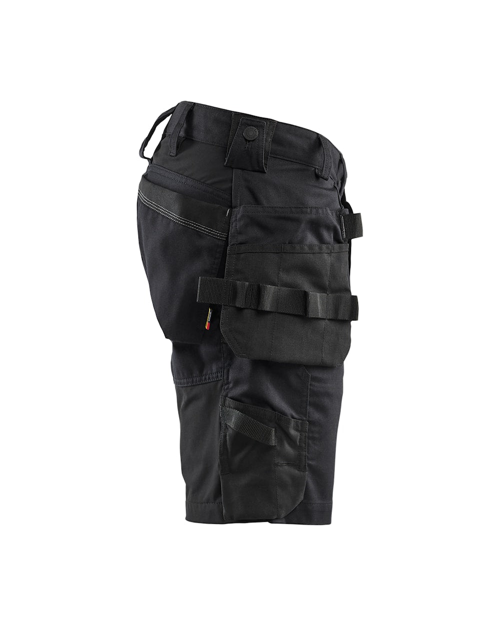 Handwerker Shorts mit Stretch rechts in Schwarz