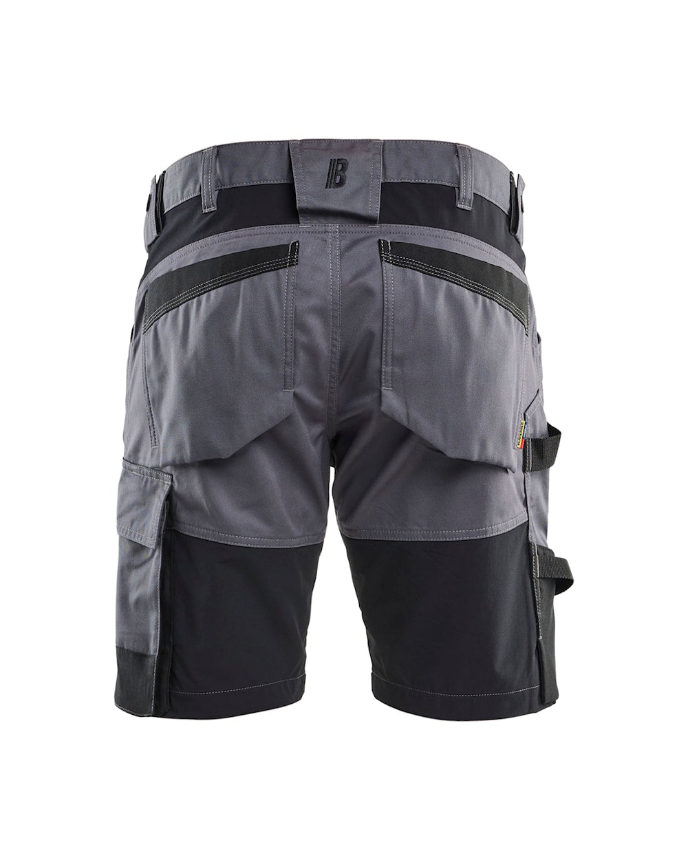 Handwerker Shorts mit Stretch hinten in Mittelgrau