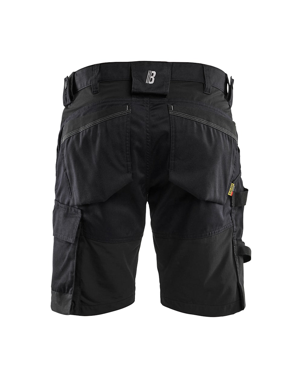 Handwerker Shorts mit Stretch hinten in Schwarz