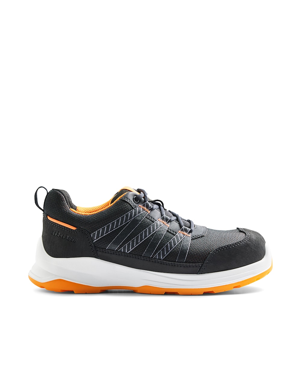 Sprinter Sicherheitsshuh seitlich in Schwarz/Orange