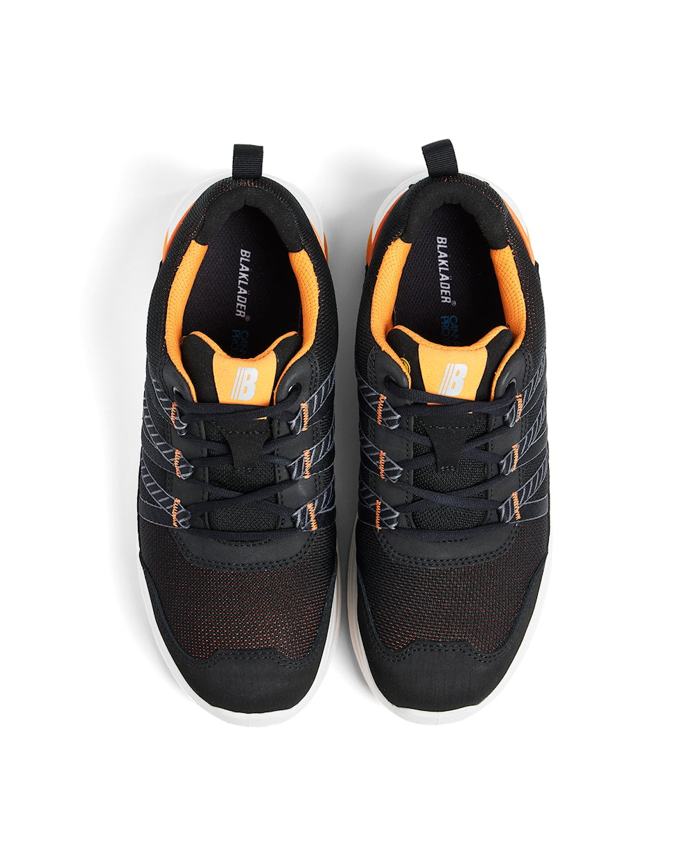 Sprinter Sicherheitsshuh von oben in Schwarz/Orange
