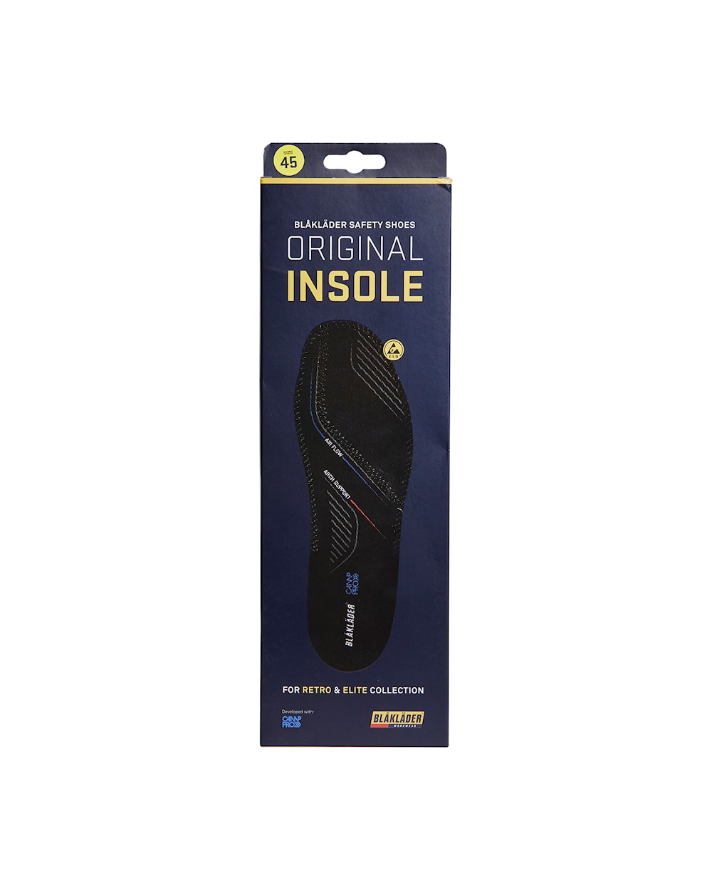 Einlegesohle Verpackung in Schwarz