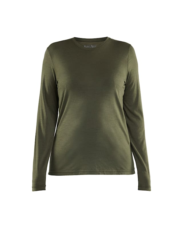 Langarm T-Shirt aus Merinowolle für Damen