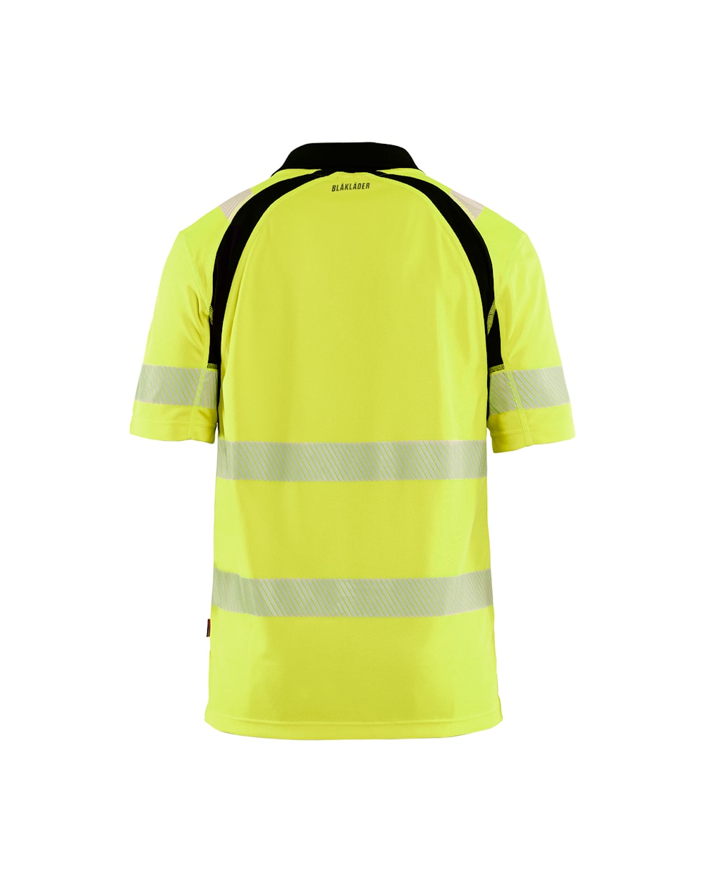 UV-Schutz High Vis Poloshirt von hinten in High Vis Gelb / Schwarz