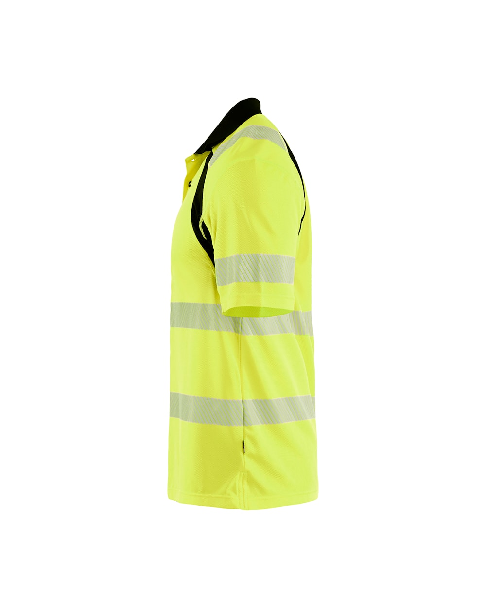 UV-Schutz High Vis Poloshirt von links in High Vis Gelb / Schwarz
