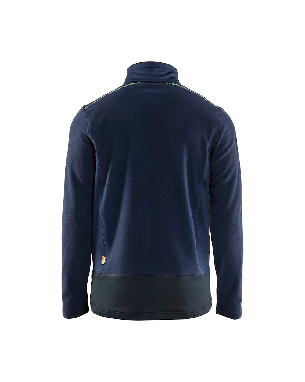 Mikrofleece-Jacke hinten in dunkel Marineblau / High Vis Gelb