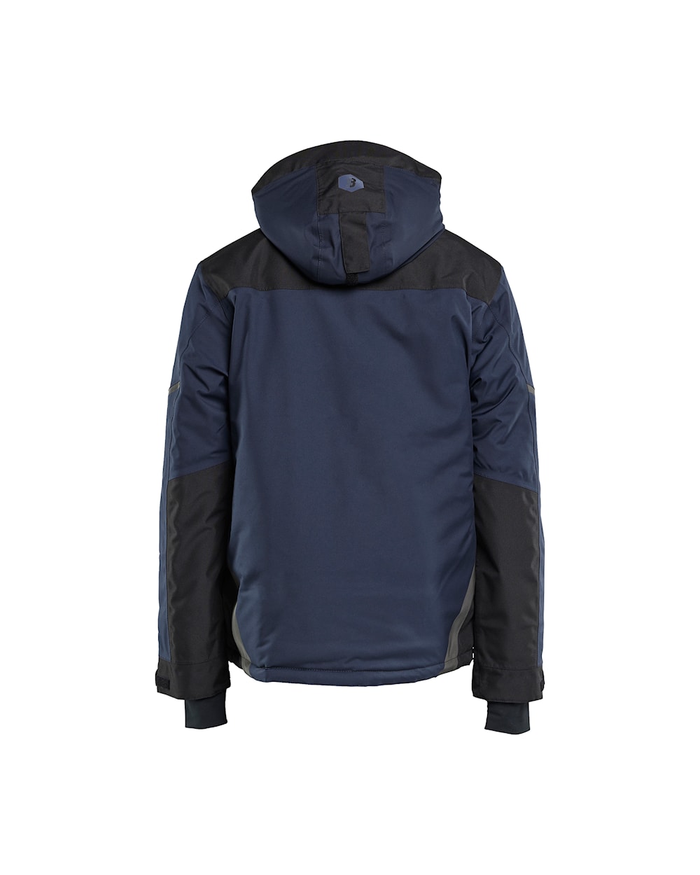 Arbeitsjacke Winter, Dunkel-Marineblau-Schwarz, Rückenansicht