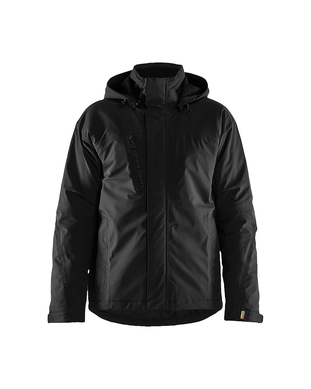 Arbeitsjacke Winter Herren, Softshell, Stretch, Schwarz, Ansicht Front