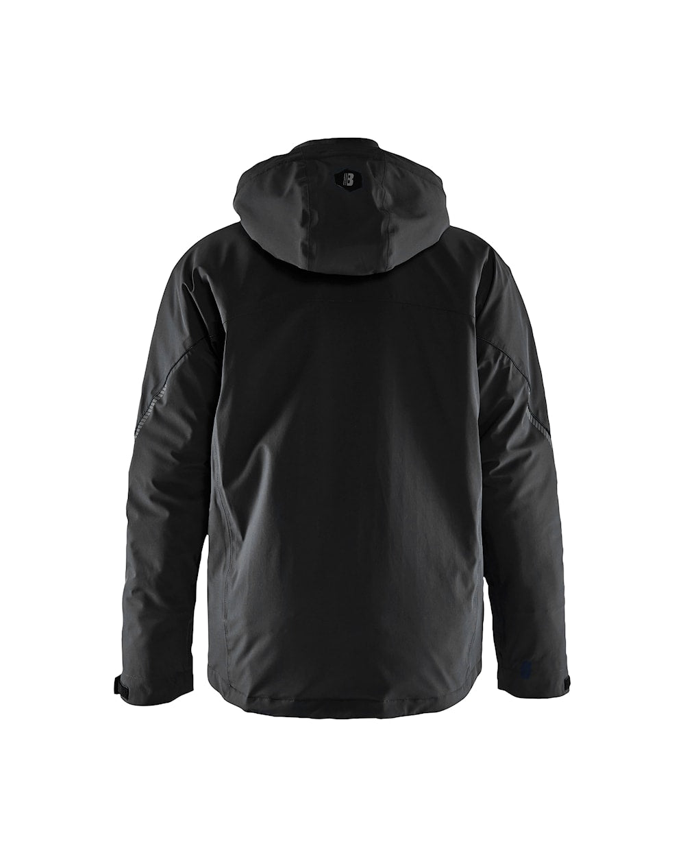 Arbeitsjacke Winter Herren, Softshell, Stretch, Schwarz, Ansicht hinten