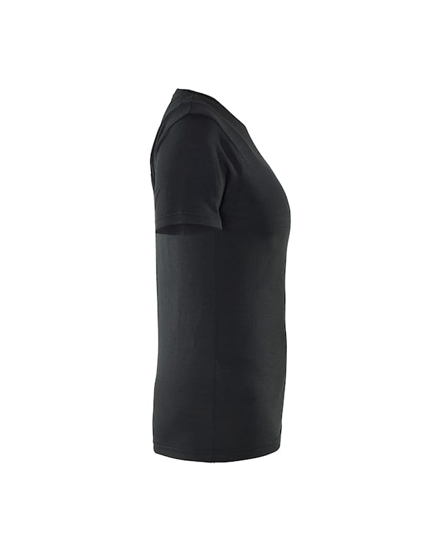 Blåkläder Damen Merino T-Shirt, Seitenansicht rechts, in Schwarz, Merinowolle, Slim-Fit
