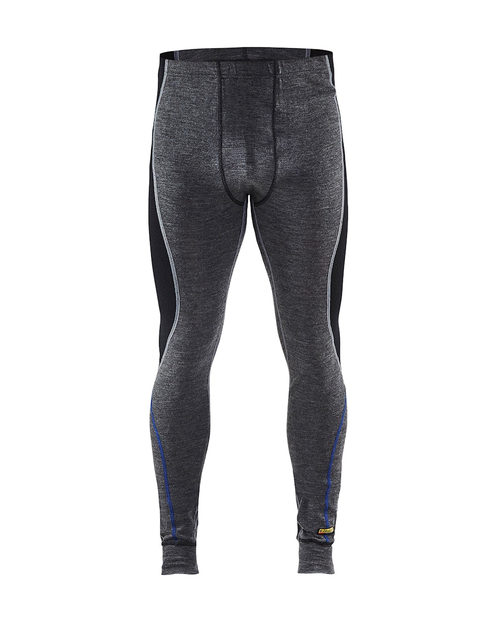 Thermounterwäsche Unterhose Winter, Wolle, Mittelgrau-Schwarz, Ansicht vorn