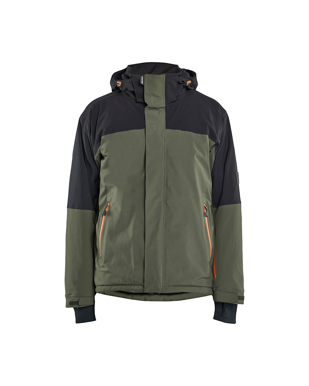 Winterjacke Arbeit, Stretch, Waldgruen-Rost, Frontansicht