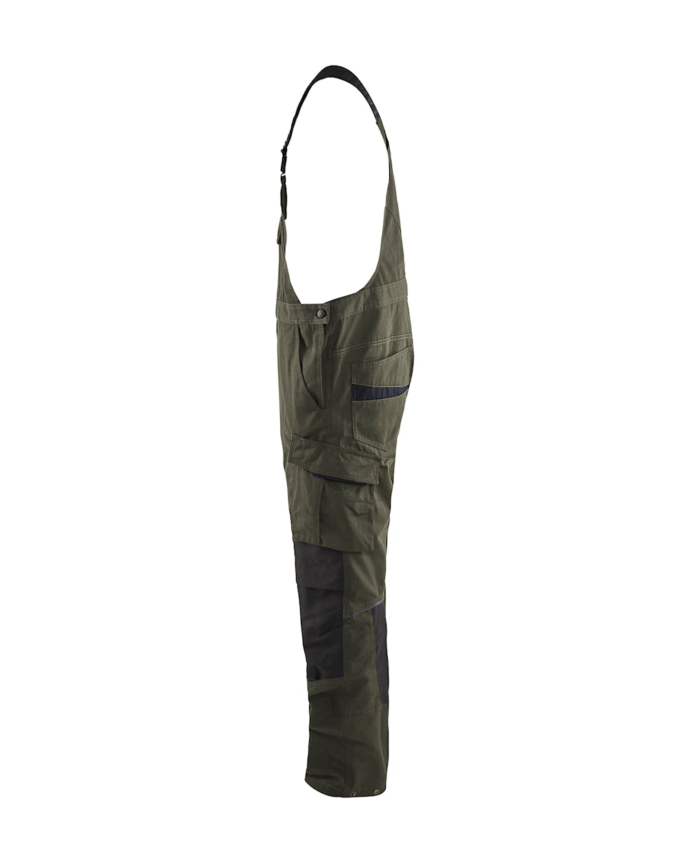 arbeitslatzhose dunkel olivgrün/schwarz links