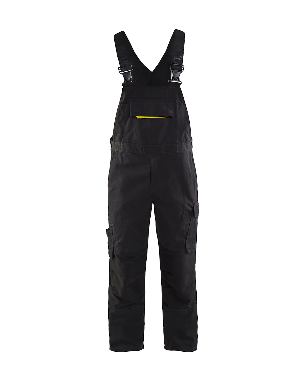 arbeitslatzhose schwarz/gelb vorne