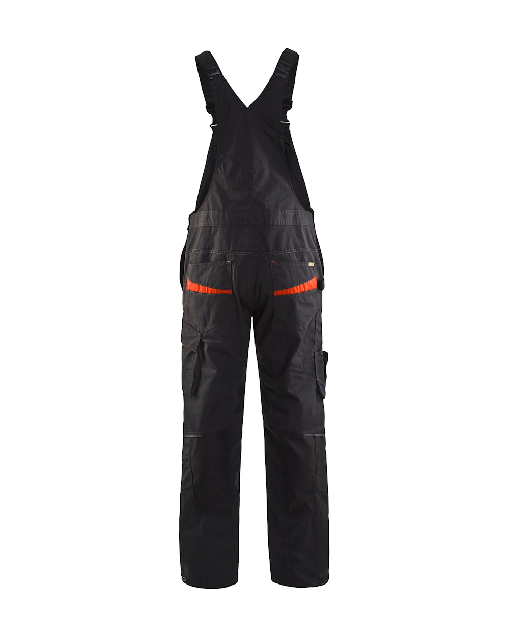 arbeitslatzhose schwarz/rot hinten