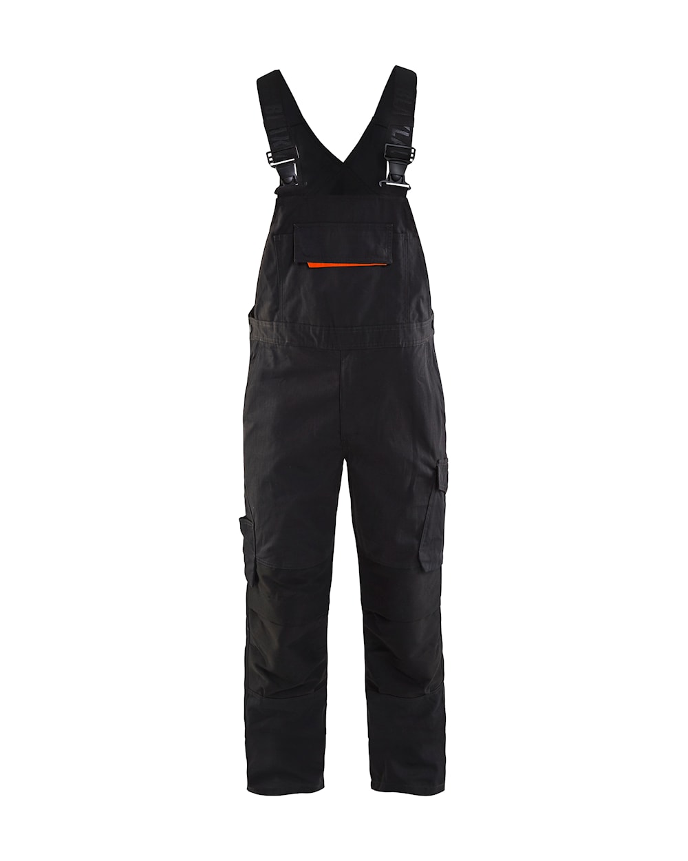 arbeitslatzhose schwarz/rot vorne