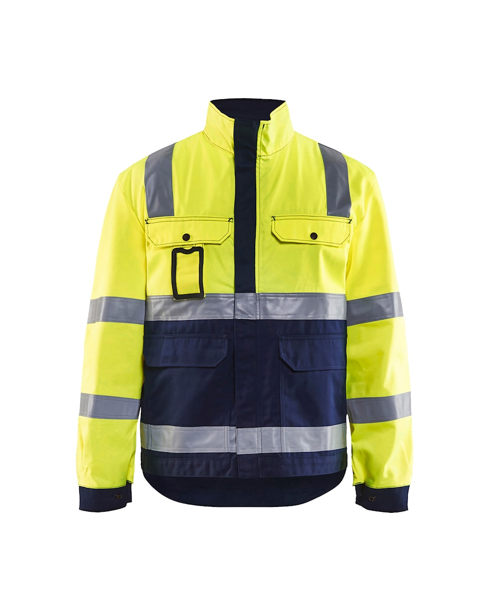 high vis jacke high vis gelb/marineblau vorne