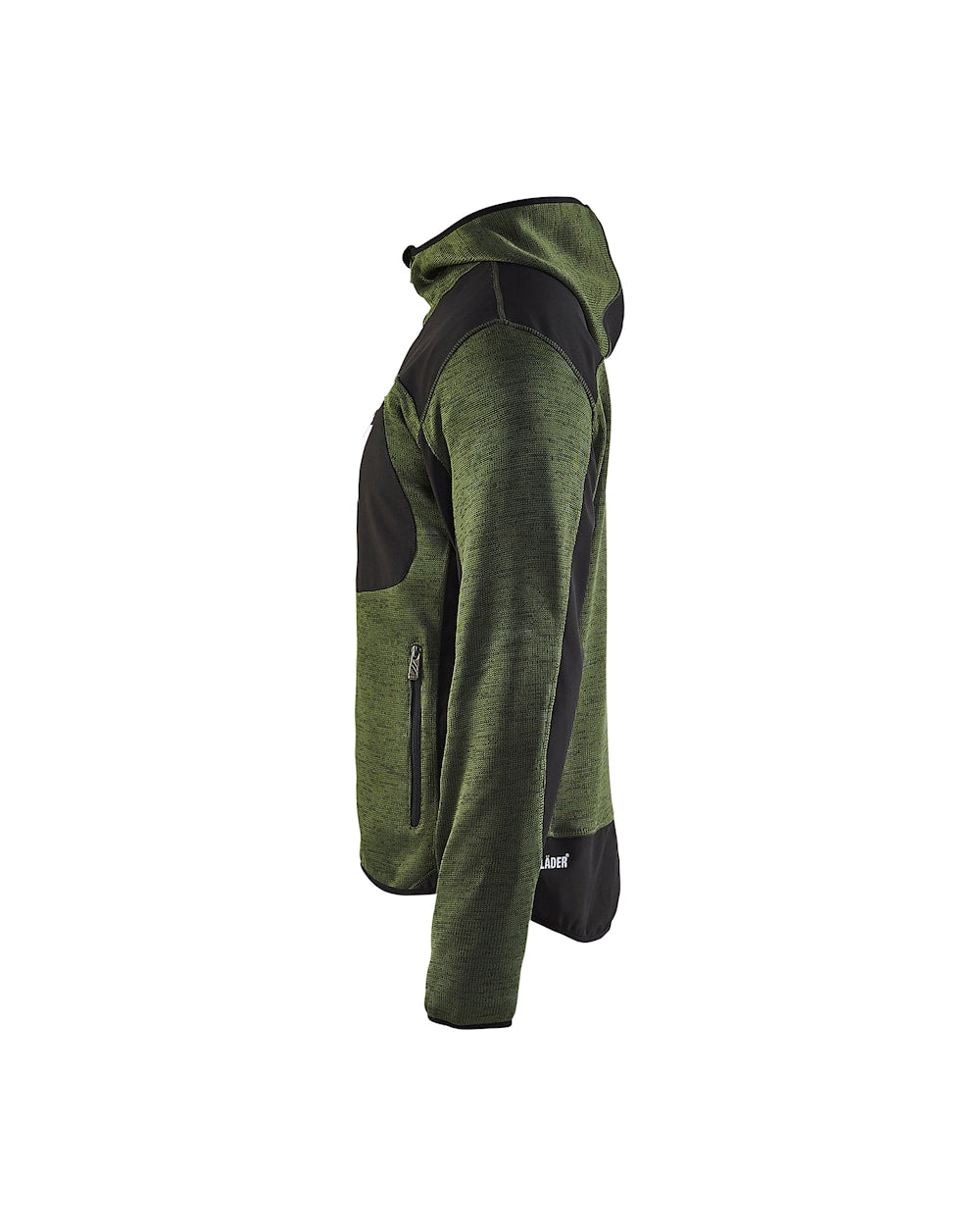 Blakläder Strickjacke von links in Armygrün / Schwarz