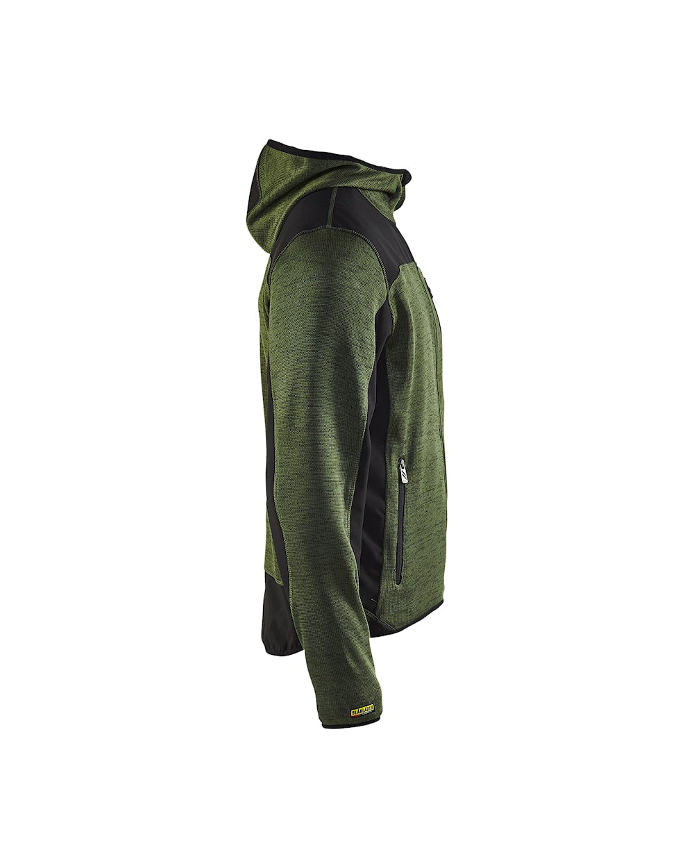 Blakläder Strickjacke von rechts in Armygrün / Schwarz