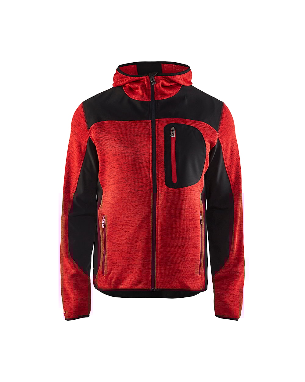 Blakläder Strickjacke von vorne in Rot / Schwarz
