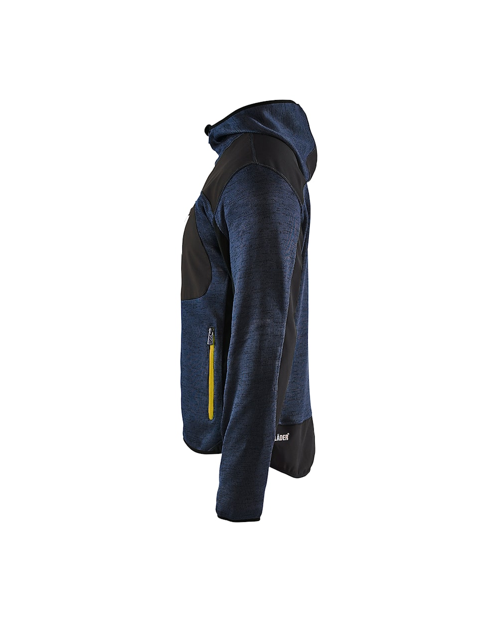 Blakläder Strickjacke von links in Dunkelblau / Gelb