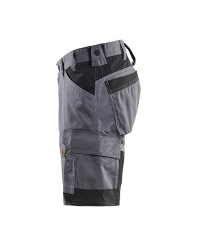 Handwerker Shorts mit Stretch links in Mittelgrau