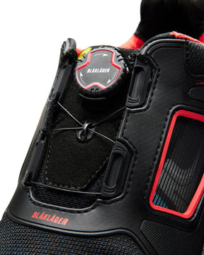 Gecko Sicherheitsschuh Freelock Schwarz/Rot