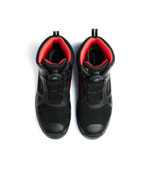 Gecko Sicherheitsstiefel von oben in Schwarz/Rot