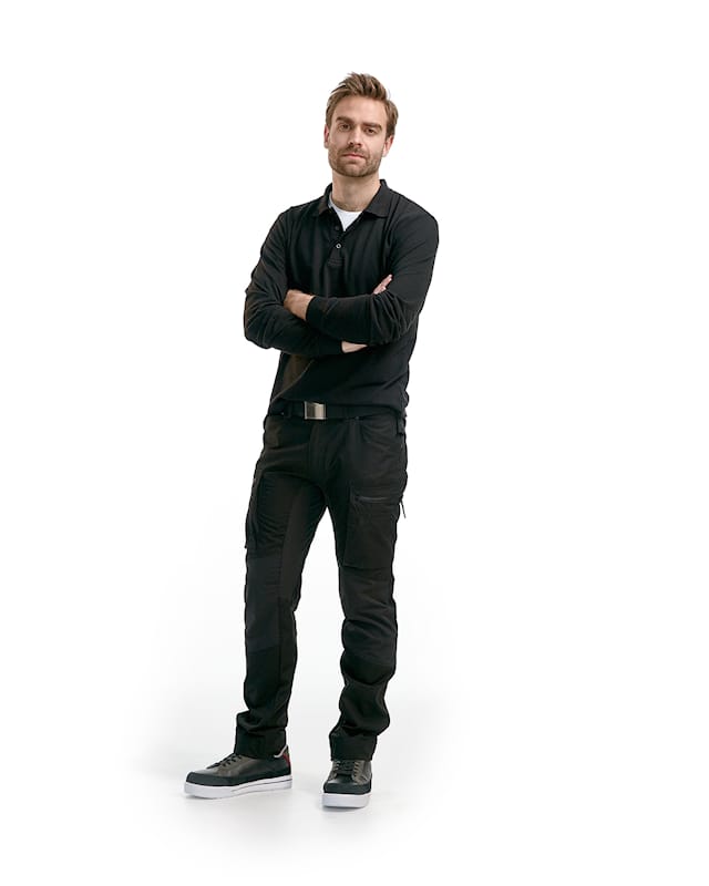 Langarm Polo Shirt