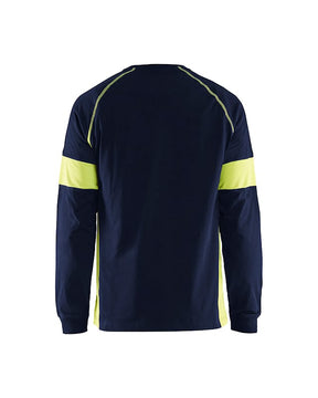 Langarm-Shirt Baumwolle mit HighVis-Elementen