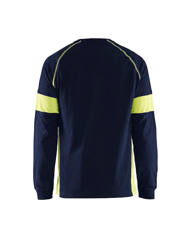 Langarm-Shirt Baumwolle mit HighVis-Elementen