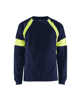 Langarm-Shirt Baumwolle mit HighVis-Elementen