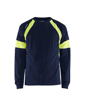 Langarm-Shirt Baumwolle mit HighVis-Elementen