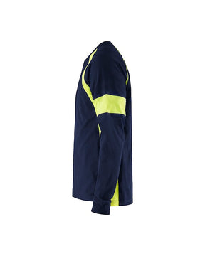 Langarm-Shirt Baumwolle mit HighVis-Elementen