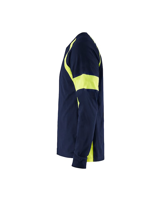 Langarm-Shirt Baumwolle mit HighVis-Elementen
