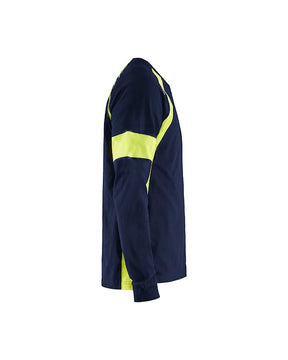 Langarm-Shirt Baumwolle mit HighVis-Elementen