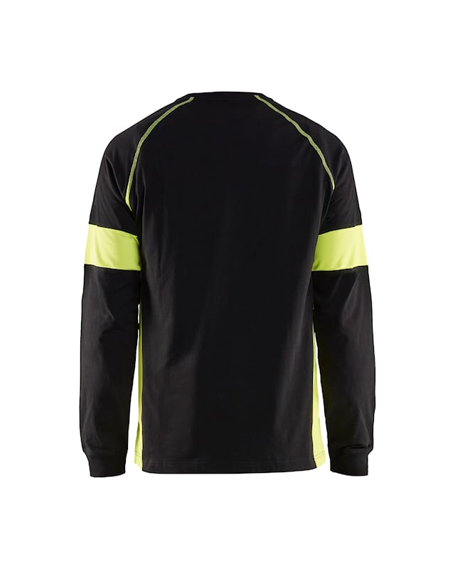Langarm-Shirt Baumwolle mit HighVis-Elementen