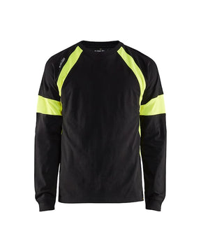 Langarm-Shirt Baumwolle mit HighVis-Elementen