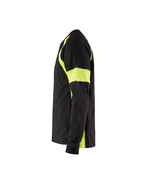 Langarm-Shirt Baumwolle mit HighVis-Elementen