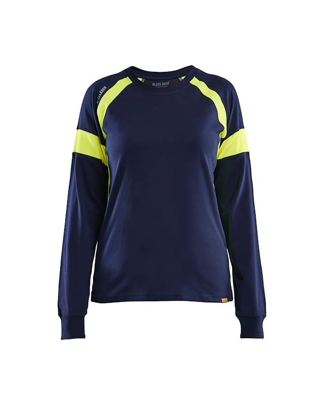 Damen Baumwoll-Shirt mit HighVis-Elementen