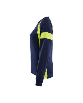Damen Baumwoll-Shirt mit HighVis-Elementen