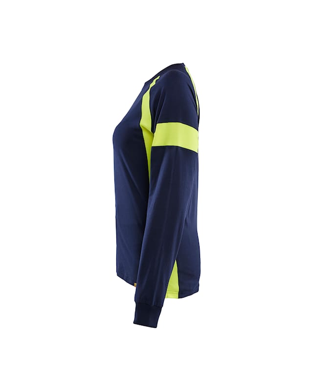 Damen Baumwoll-Shirt mit HighVis-Elementen