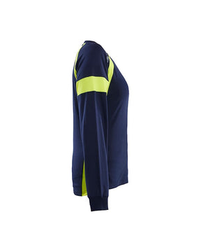 Damen Baumwoll-Shirt mit HighVis-Elementen