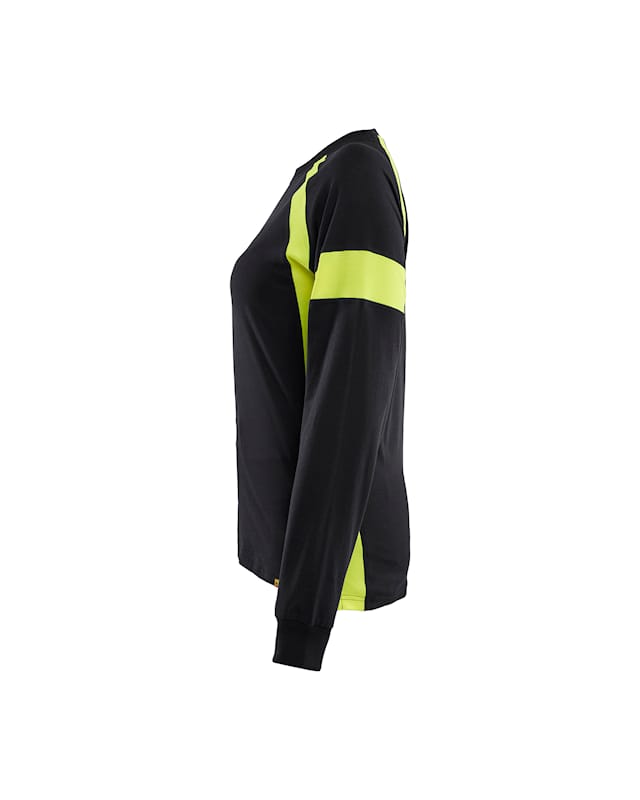 Damen Baumwoll-Shirt mit HighVis-Elementen