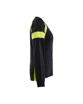 Damen Baumwoll-Shirt mit HighVis-Elementen