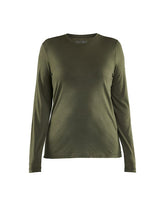 Langarm T-Shirt aus Merinowolle für Damen