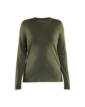 Langarm T-Shirt aus Merinowolle für Damen